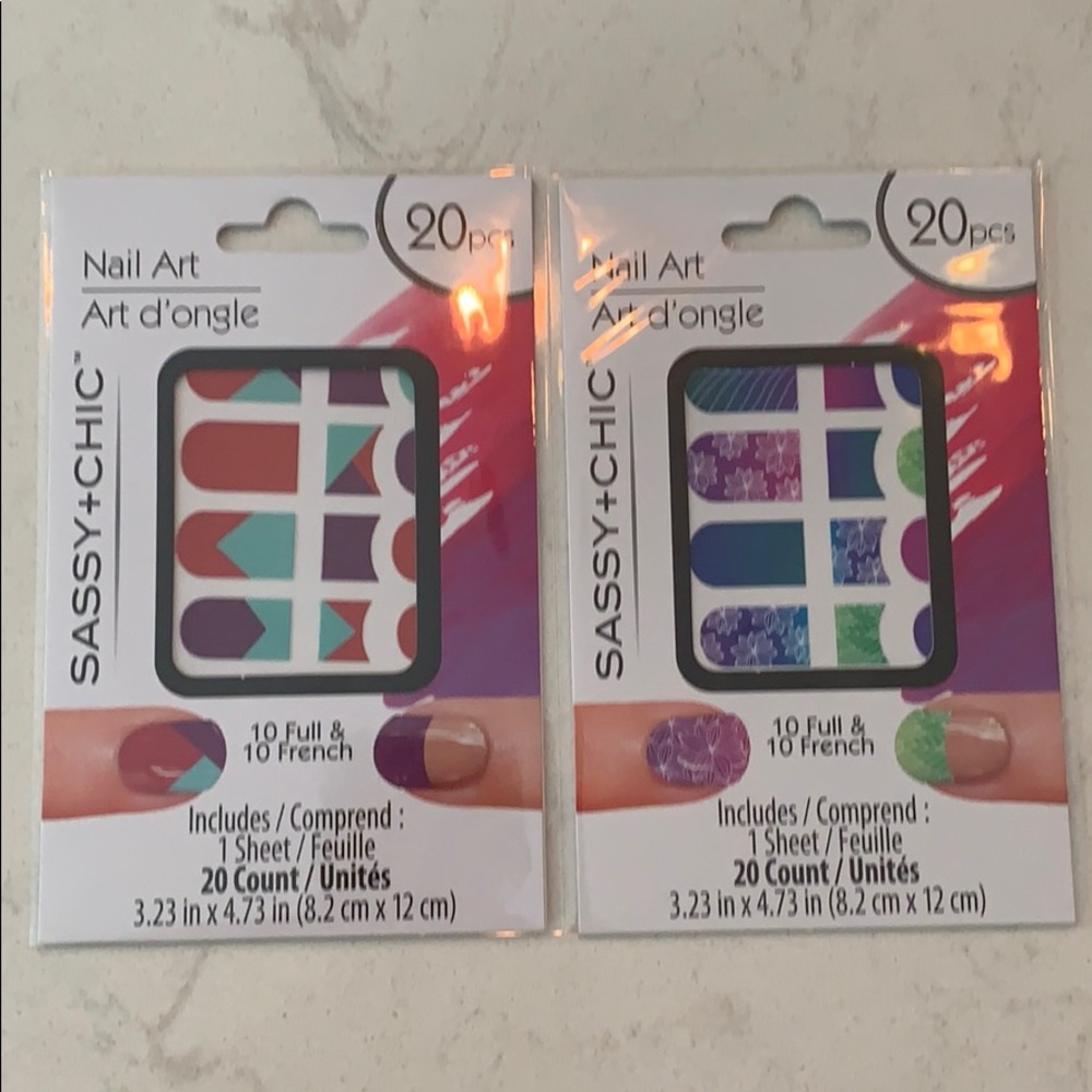 Nail Art 2 packages of 20 each NWT